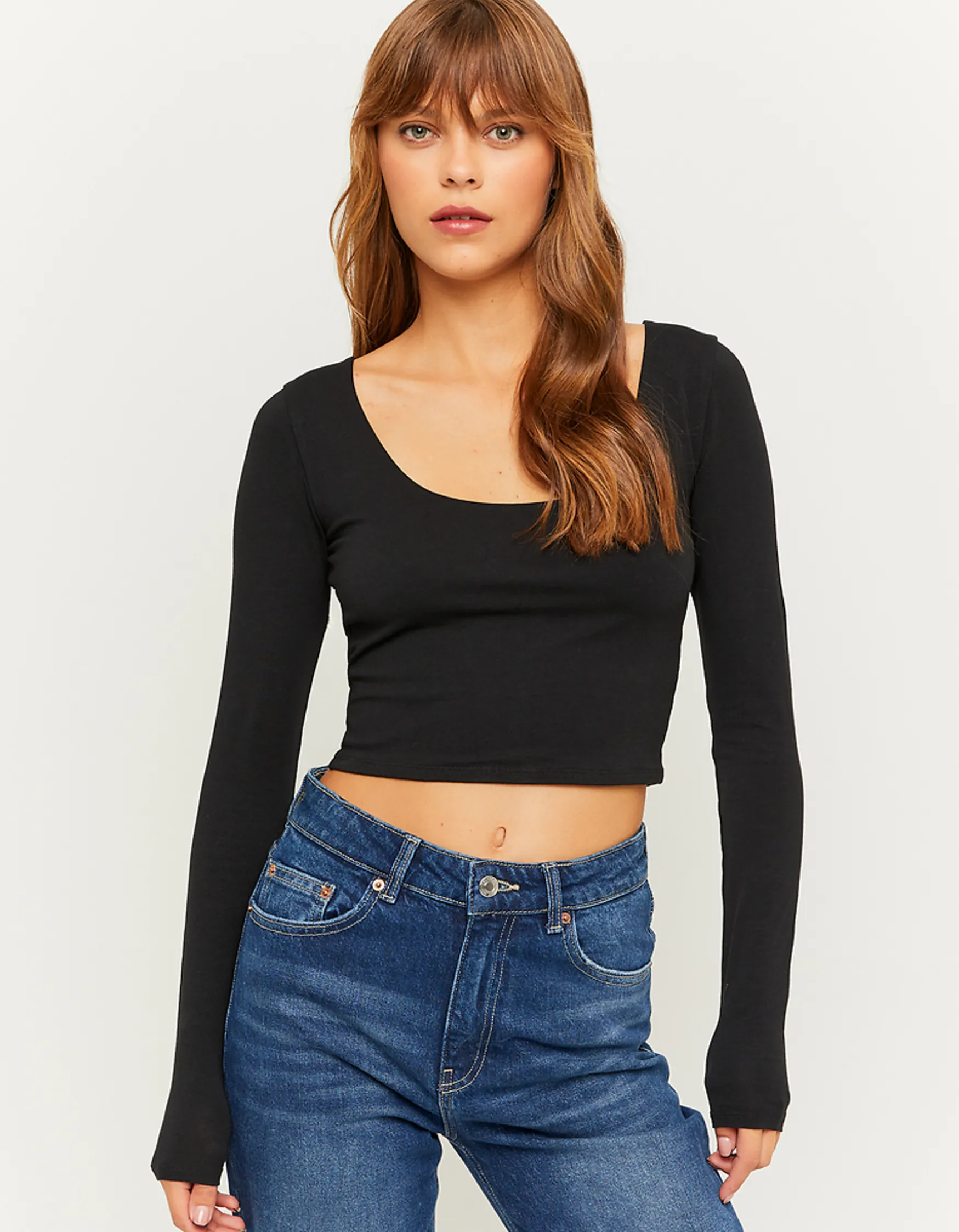 Tally Weijl es Cropped Basic T-Shirt^ Basic T-Shirts