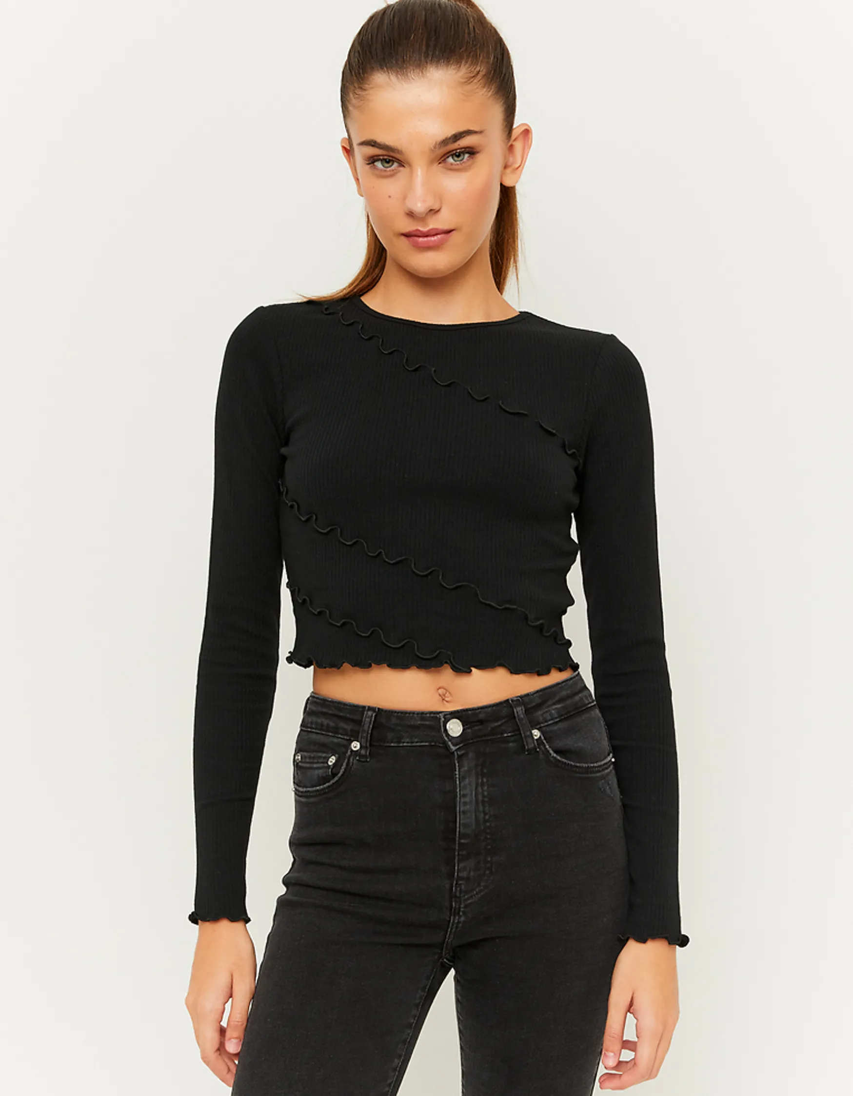 Tally Weijl es cropped Basic-T-Shirt^ Basic T-Shirts