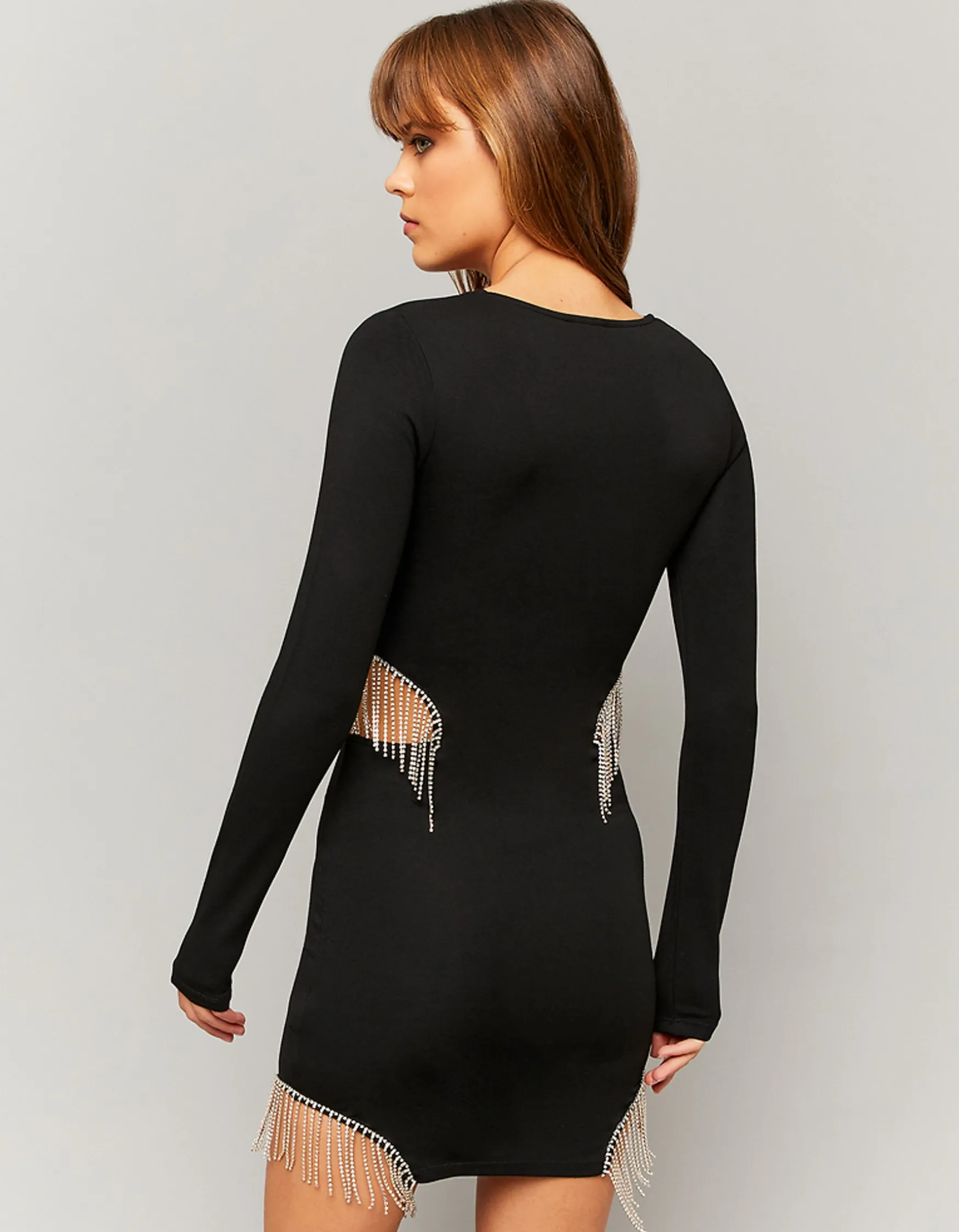 Tally Weijl es Fitted Minikleid mit Wasserfall-Strass^ Kleider