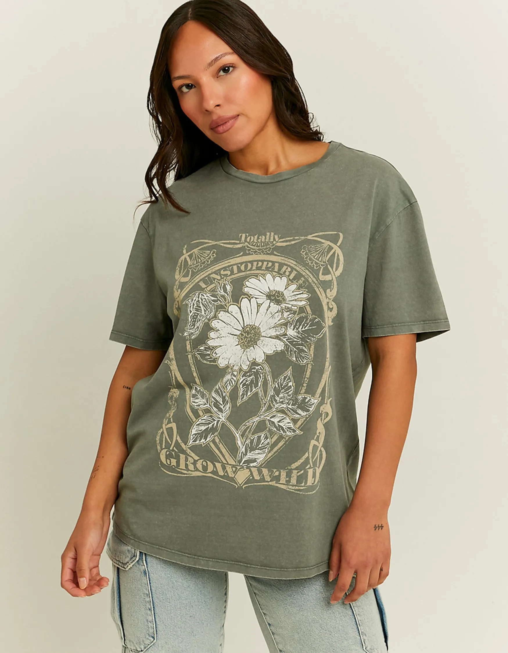 Tally Weijl Schwarzes Oversized Bedrucktes T-Shirt^ T-Shirts Mit Print