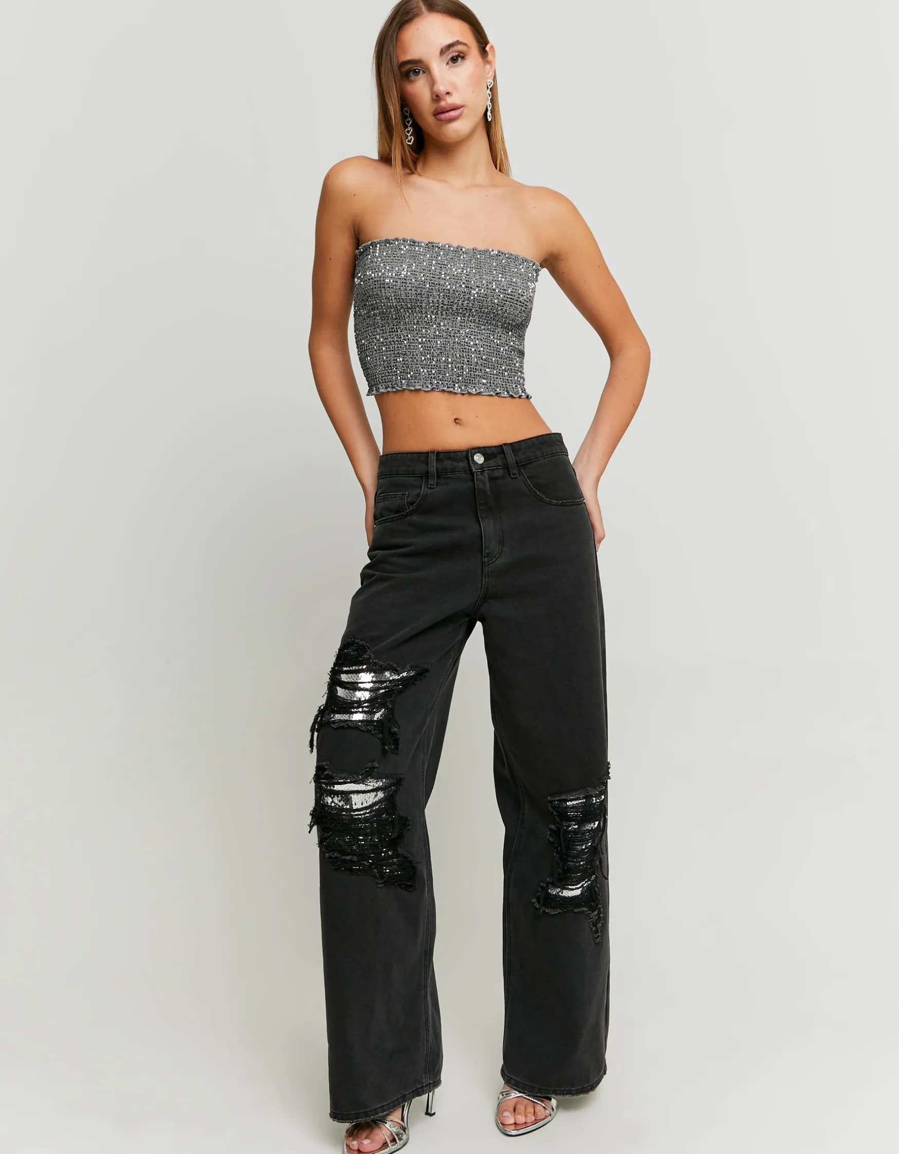 Tally Weijl Skater Jeans mit Pailletten^ Jeans