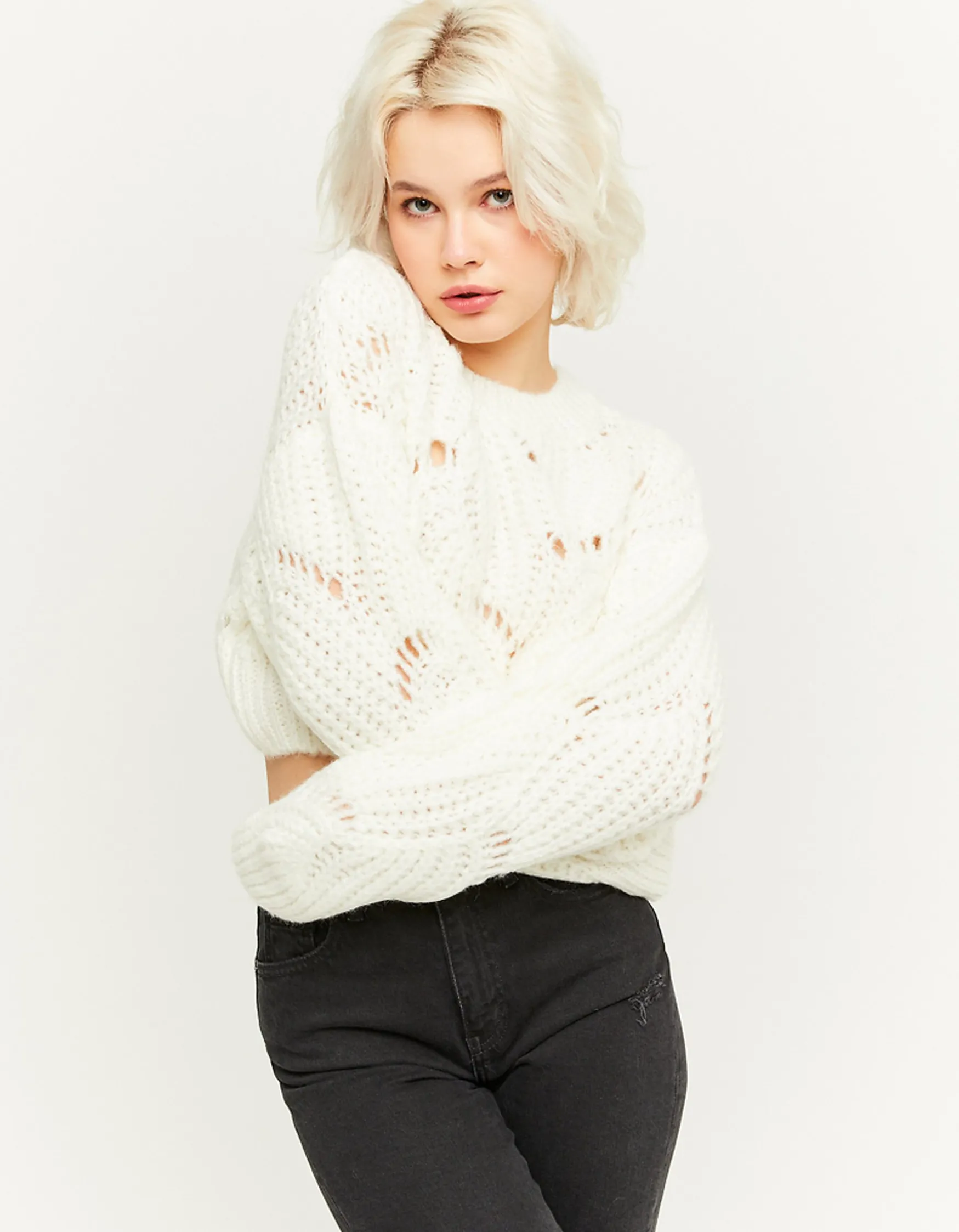 Tally Weijl er Cropped Chunky Knit Pullover^ Strick