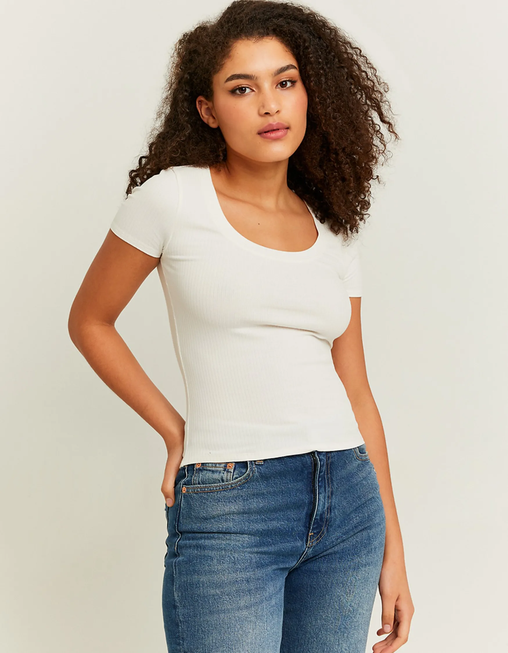 Tally Weijl es Basic Regular Fit T-Shirt^ Basic T-Shirts