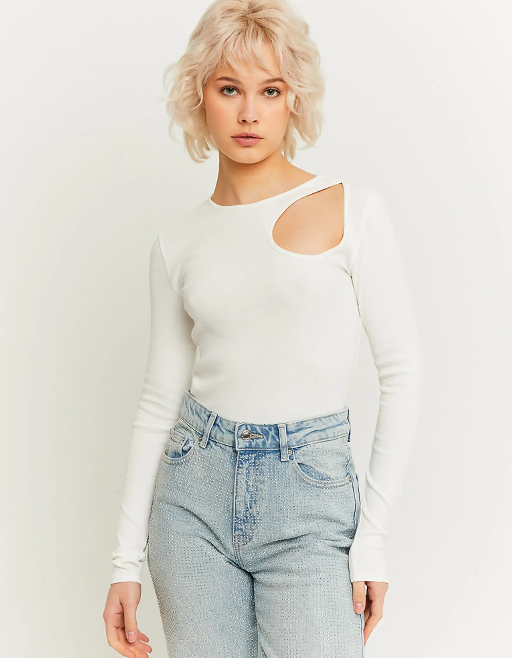 Tally Weijl es geripptes Basic Top mit Ausschnitt^ Tops | Basic T-Shirts