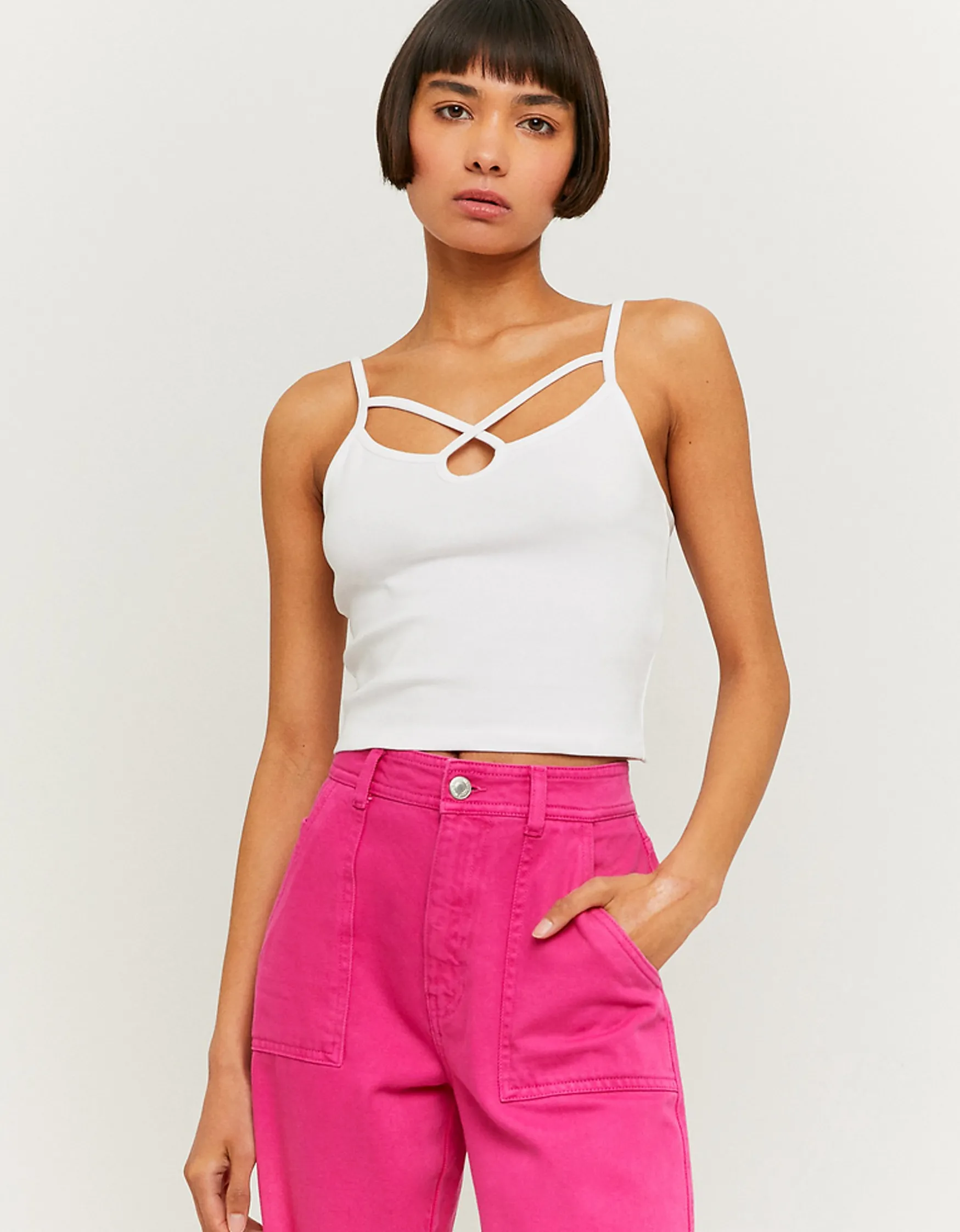 Tally Weijl es kurzes Top mit Cut Out^ Basic T-Shirts