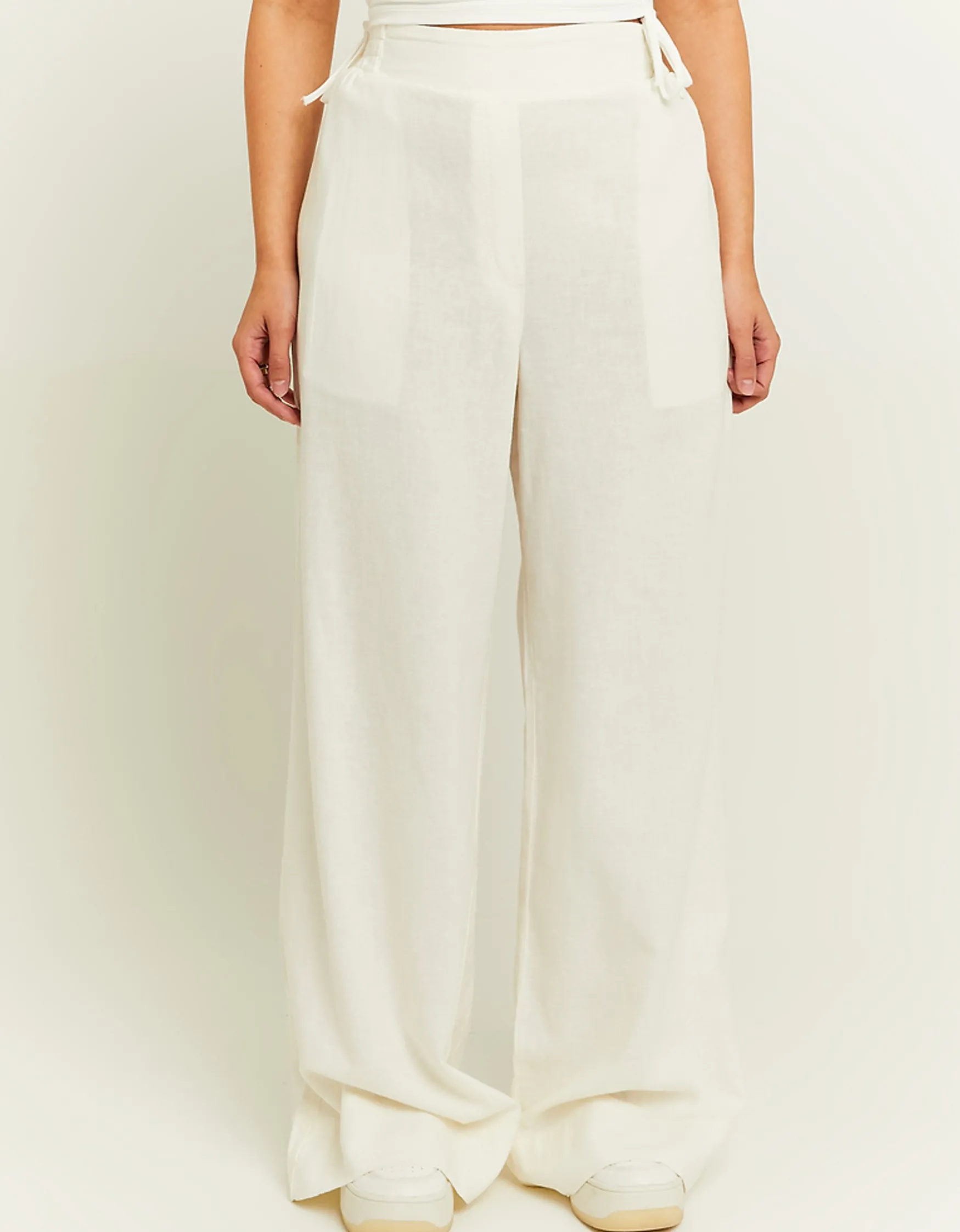 Tally Weijl Weisse Wide Leg Linen Hose^ Hosen