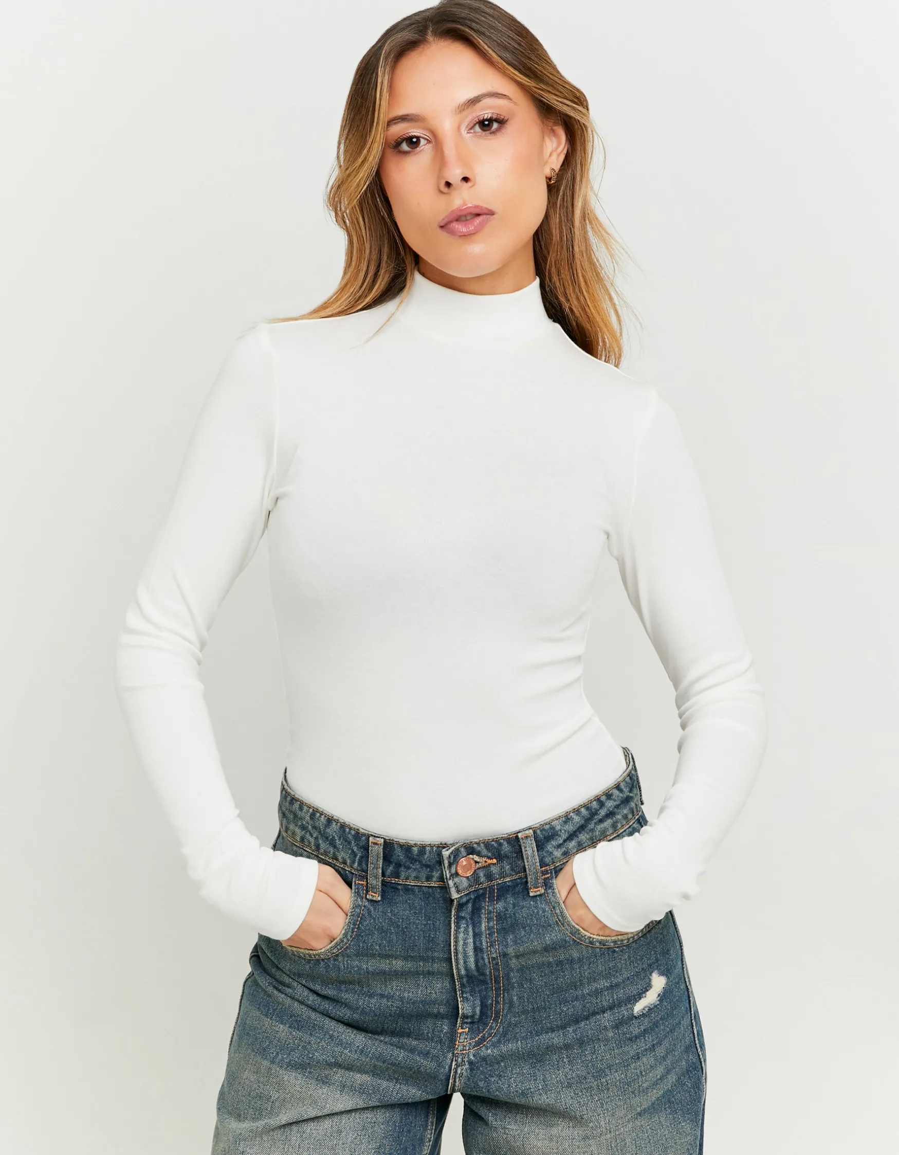 Tally Weijl Weisser Basic Bodysuit^ Bodies