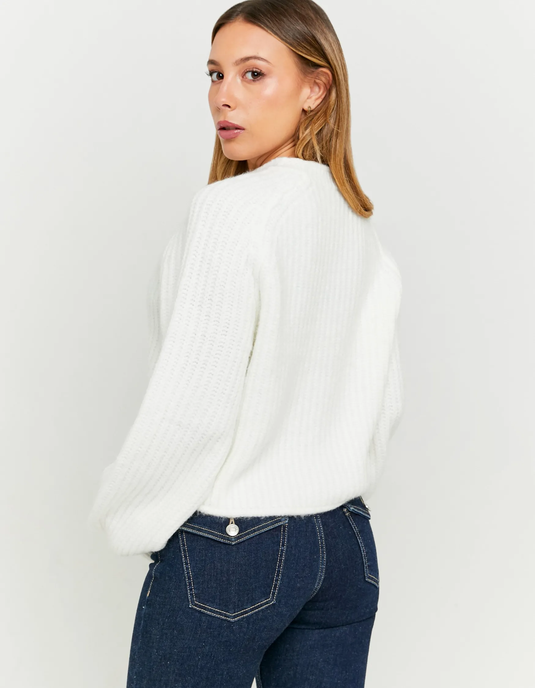 Tally Weijl Weisser Cropped Pullover^ Strick