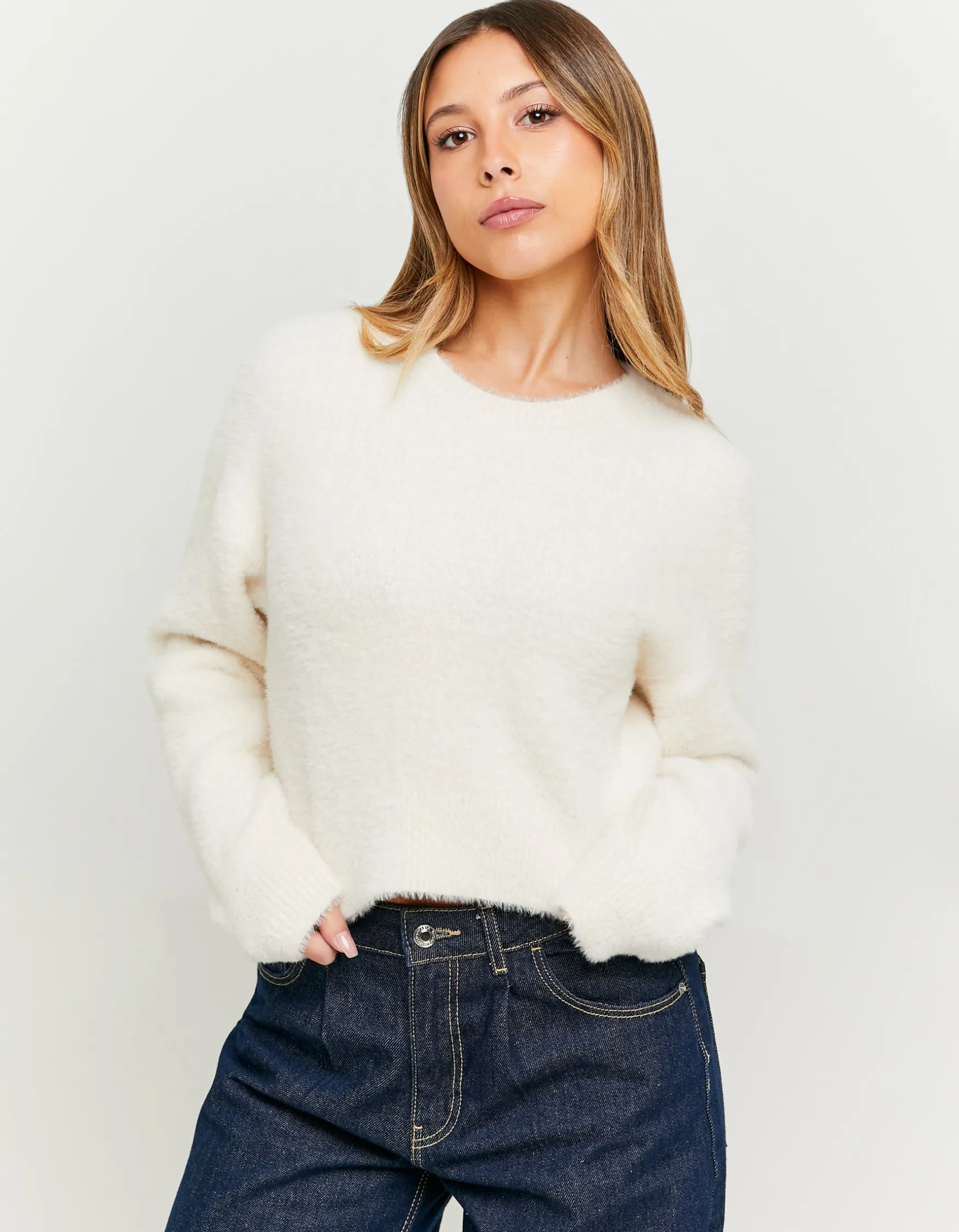 Tally Weijl Weisser Soft Touch Pullover^ Strick