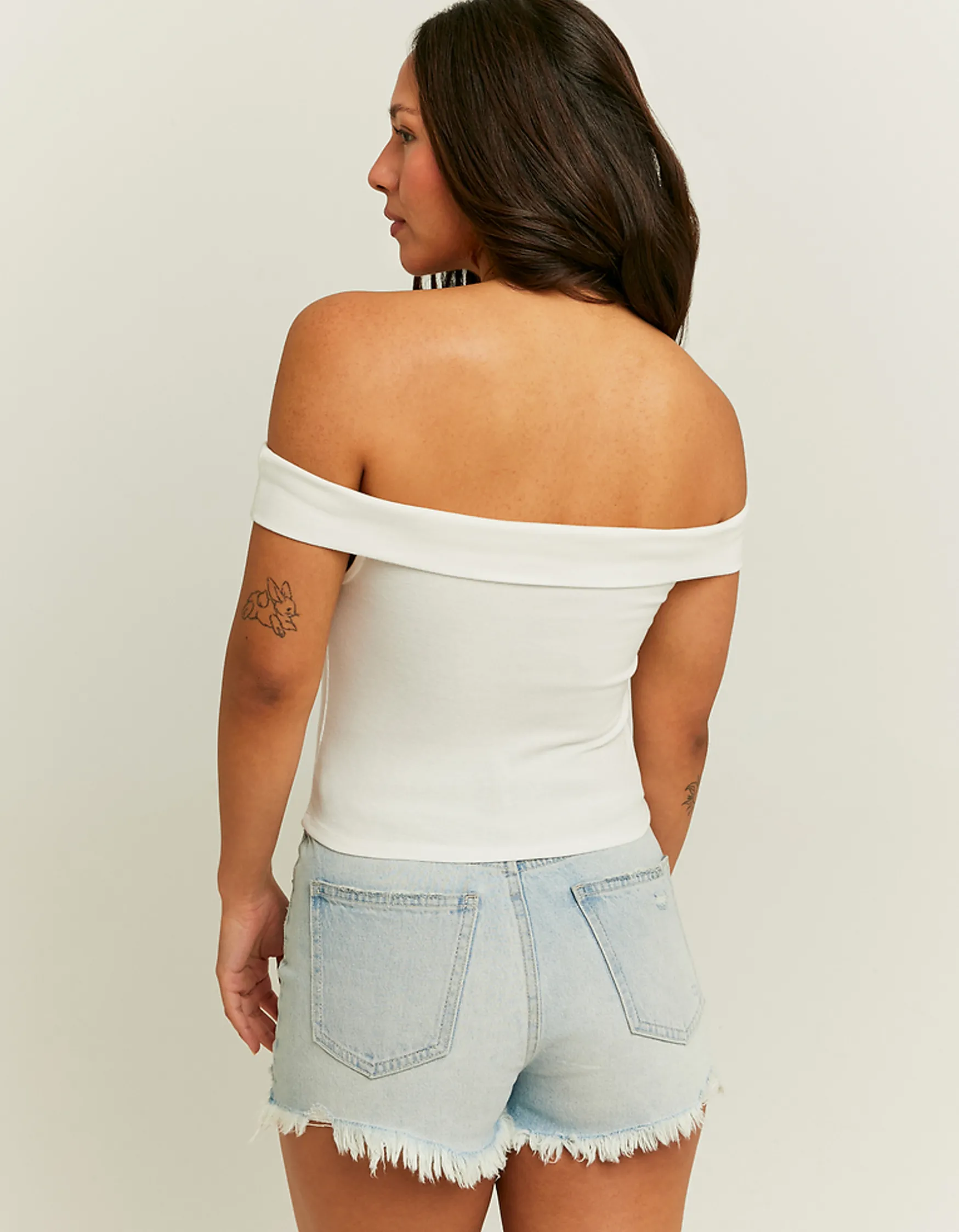 Tally Weijl Weisses Basic Off Shoulder Tank Top^ Basic T-Shirts