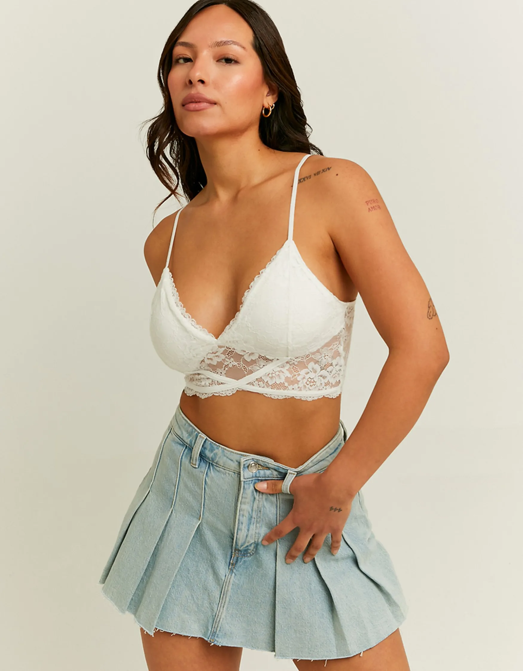 Tally Weijl Weisses Lace Bralet^ Tops