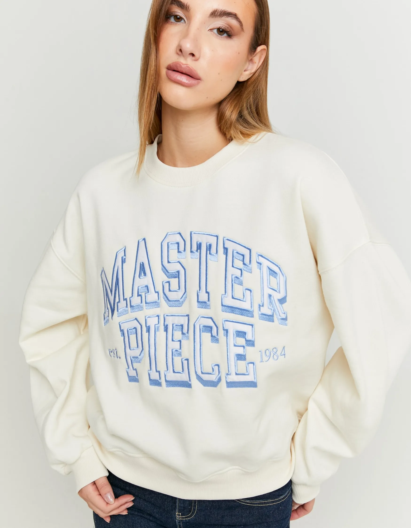 Tally Weijl Weisses Oversize Sweatshirt mit^ Sweatshirts & Hoodies