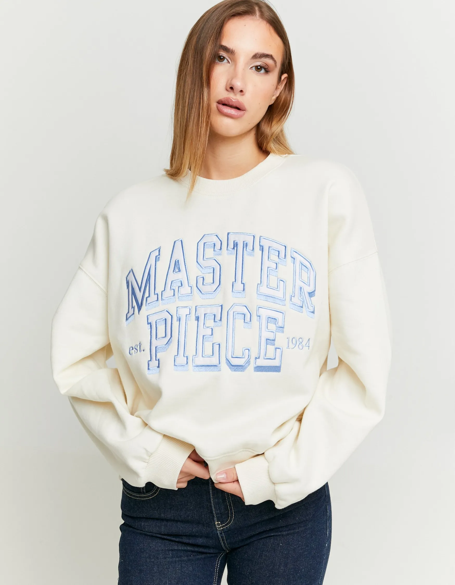 Tally Weijl Weisses Oversize Sweatshirt mit^ Sweatshirts & Hoodies