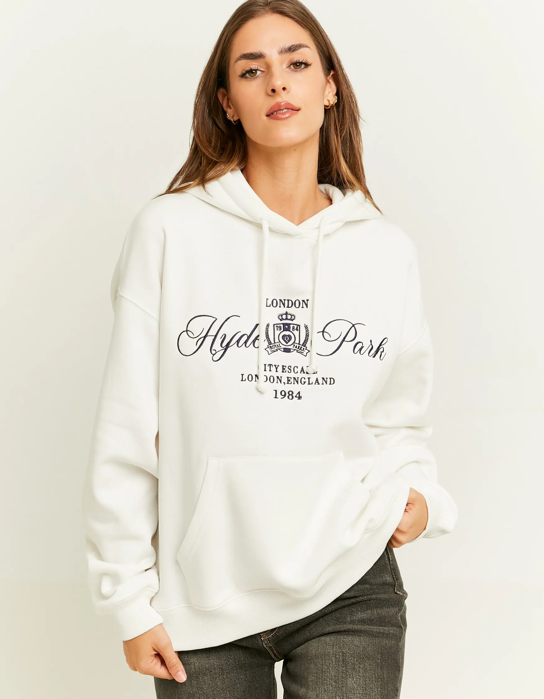 Tally Weijl Weisses Oversized Sweatshirt mit Print^ Sweatshirts & Hoodies