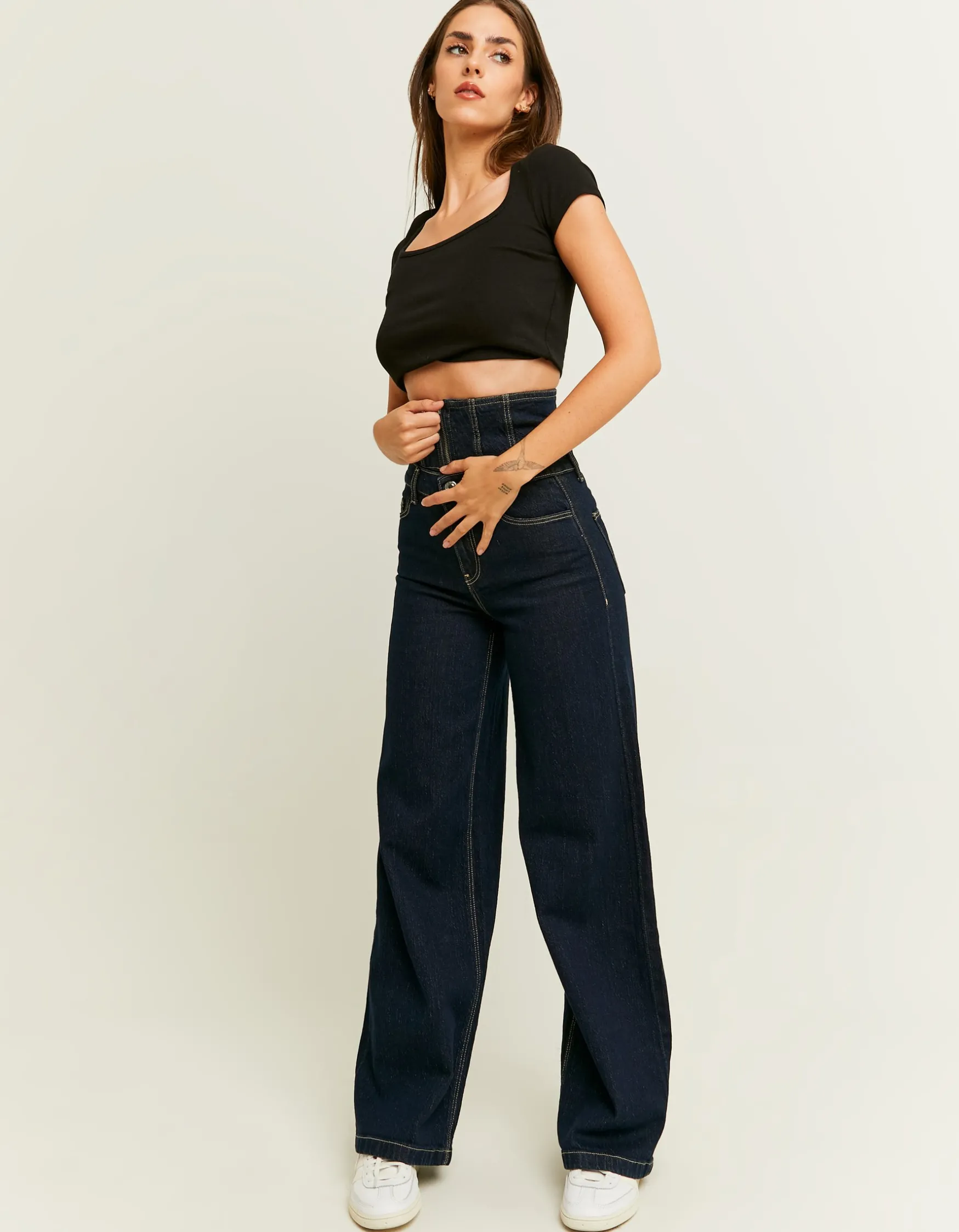 Tally Weijl Wide Leg Jeans mit dunkler Waschung^ Jeans